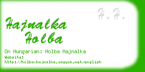 hajnalka holba business card